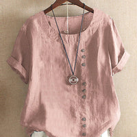 Damen Bluse Regular Fit Kurzarm Casual Elegant