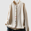 Damen Strickjacke Relaxed Fit mit bunten Knöpfen