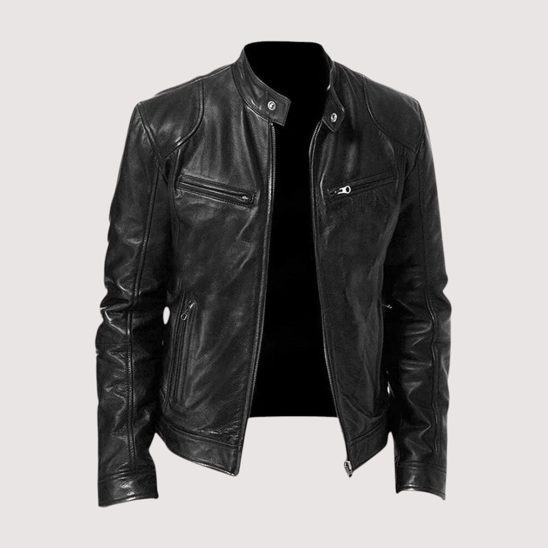 Lederjacke Damen Regular Fit Freizeit Elegant