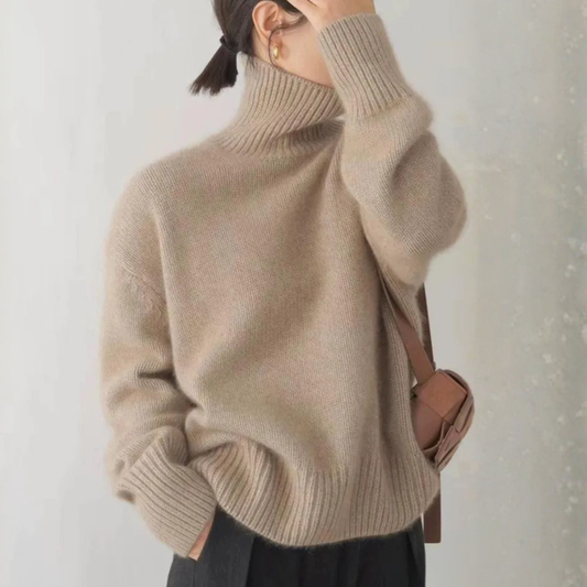 Damen Rollkragenpullover Relaxed Fit mit hohem Kragen