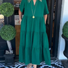 Elissa | Sommerliches Maxi Kleid mit V-Ausschnitt | Luftig, Locker & Elegant für Damen