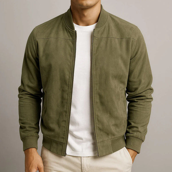 Herren Slim Fit Wildlederjacke Casual zeitlos elegant