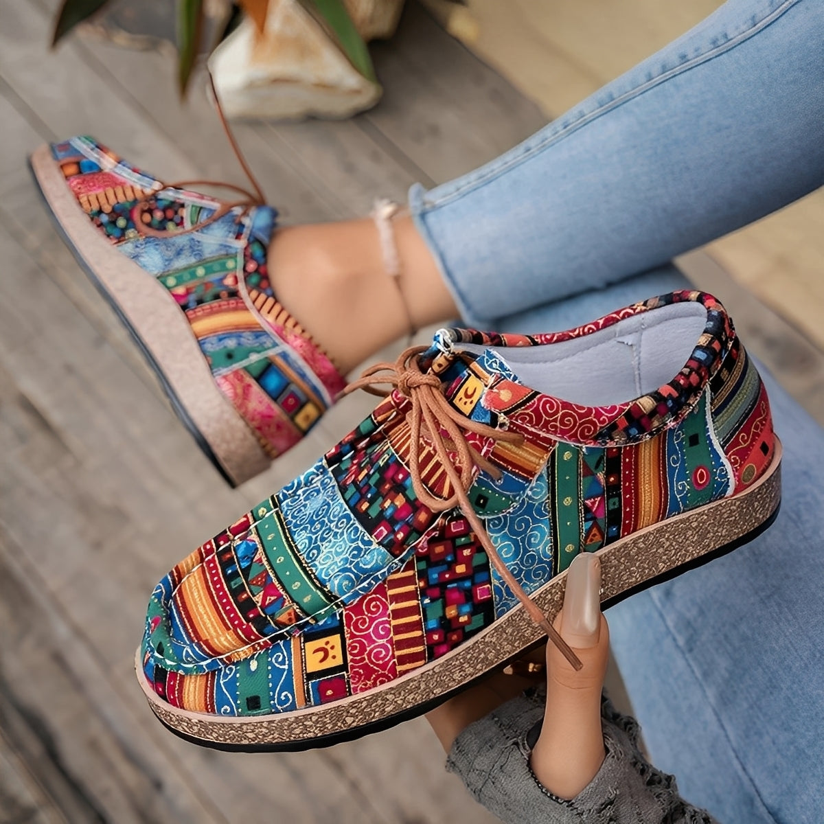 Damen Vintage Schuhe Casual Bequemer Alltag Komfort