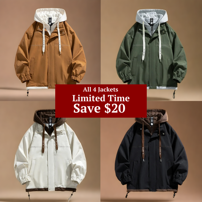 Herren Jacke Regular Fit mit Kapuze und gefüttertem Innenfutter