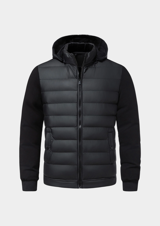 Herren Jacke Slim Fit mit Reißverschluss und abnehmbarer Kapuze