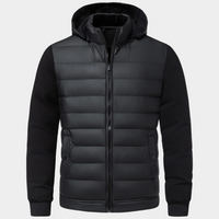 Herren Jacke Slim Fit mit Reißverschluss und abnehmbarer Kapuze