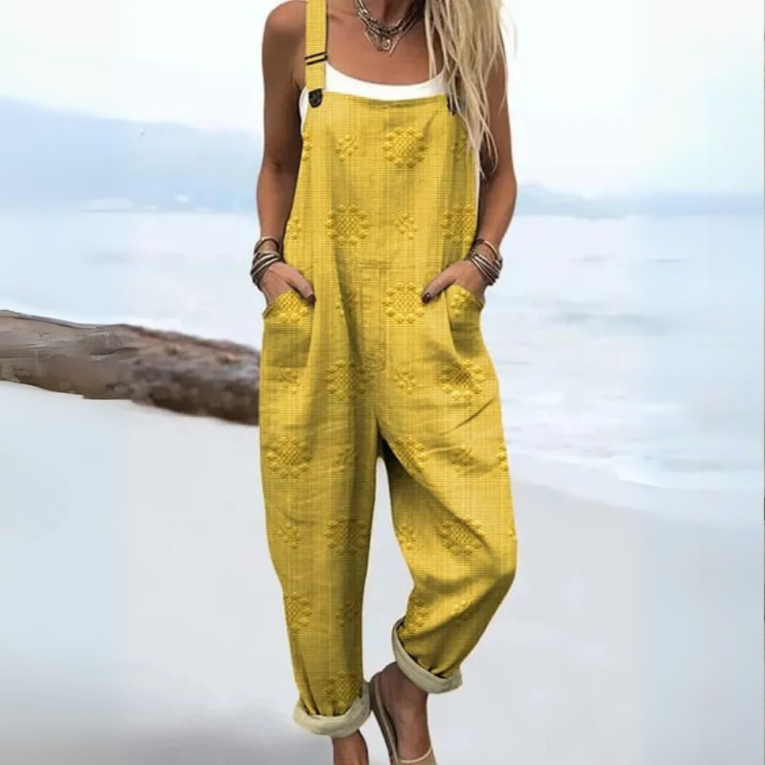 Damen Weite Latzhose Boho Stil Freizeit Sommer
