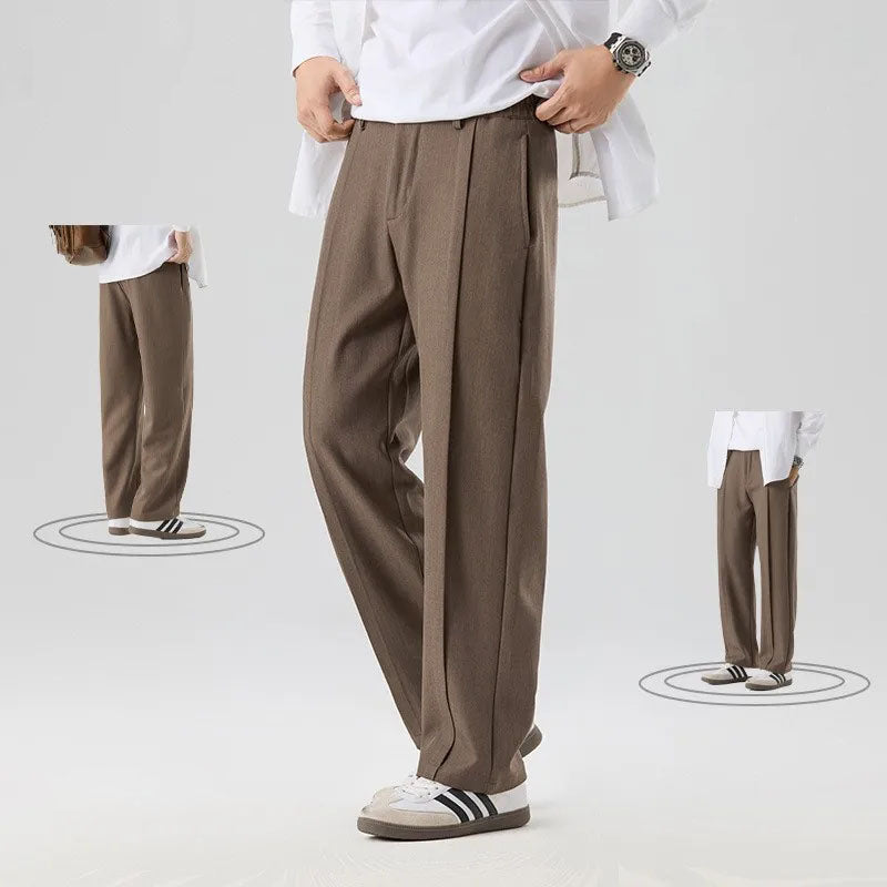 Herren Stoffhose mit Bundfalten und fließendem Fall