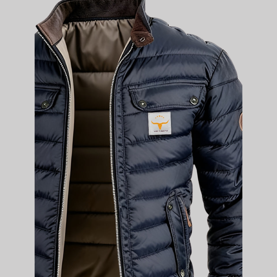 Daunenjacke Herren Slim Fit Winter Freizeit