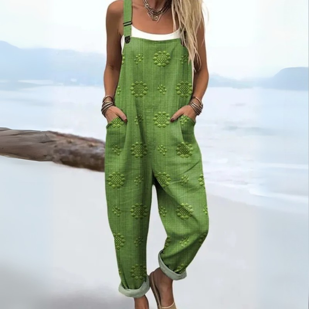 Damen Weite Latzhose Boho Stil Freizeit Sommer