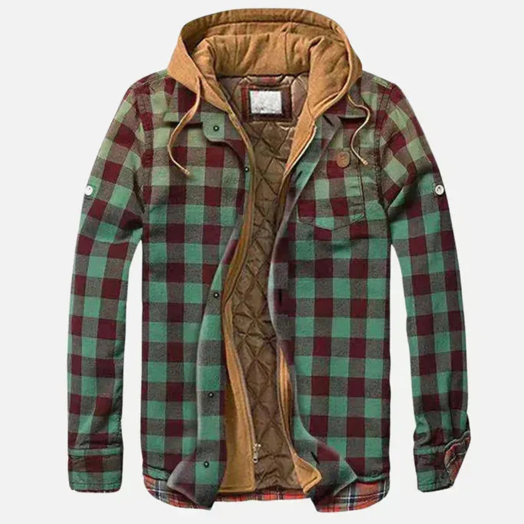 Damen Patchwork-Jacke Relaxed Fit Casual mit Karomuster