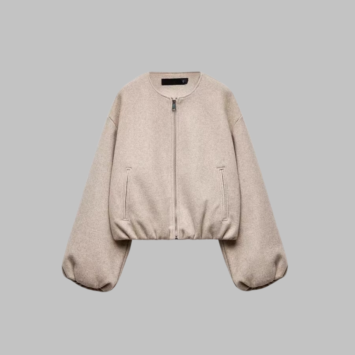 Damen Cropped Jacke Boxy Fit Freizeit leicht
