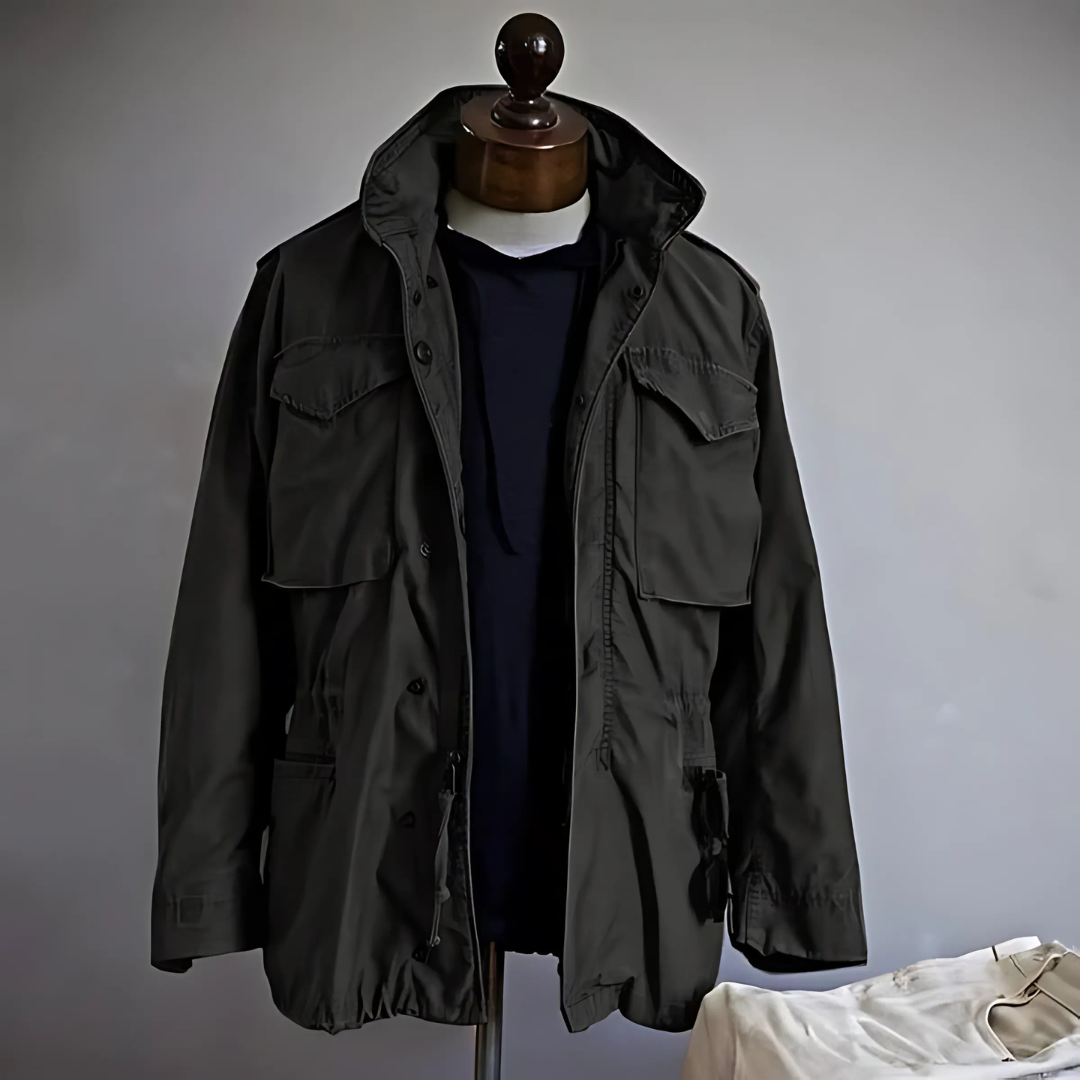 Herren Militärjacke Regular Fit Casual Outdoor Freizeit