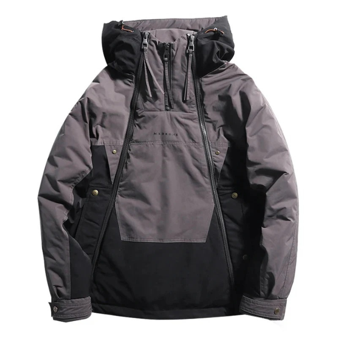 Herren Jacke Oversize mit Reißverschluss und gefüttertem Innenfutter