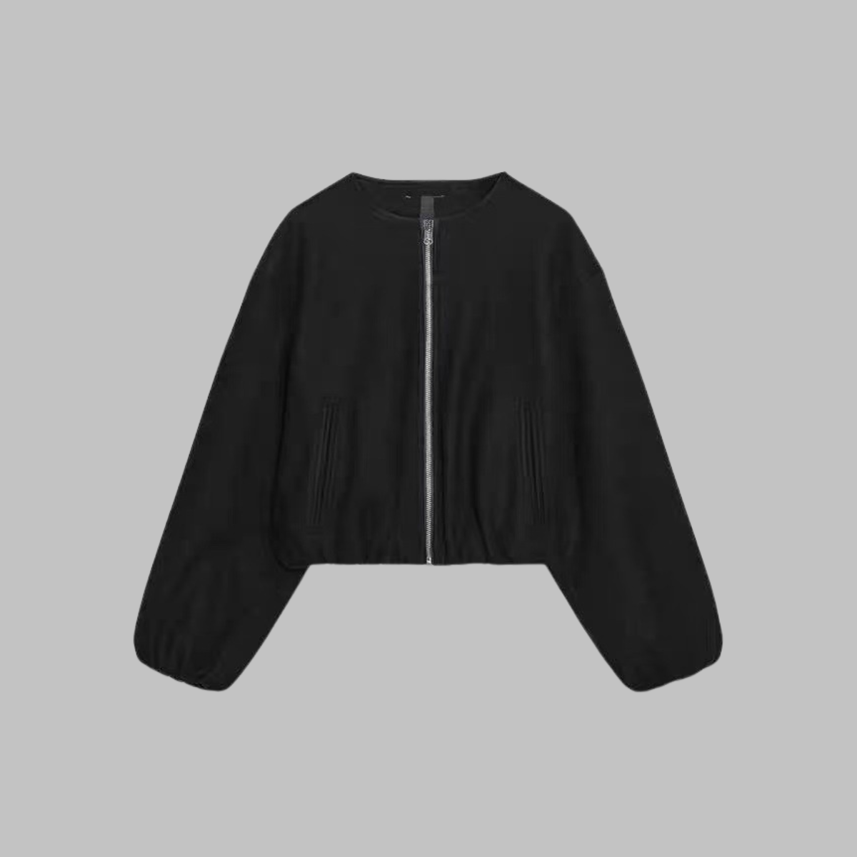 Damen Cropped Jacke Boxy Fit Freizeit leicht