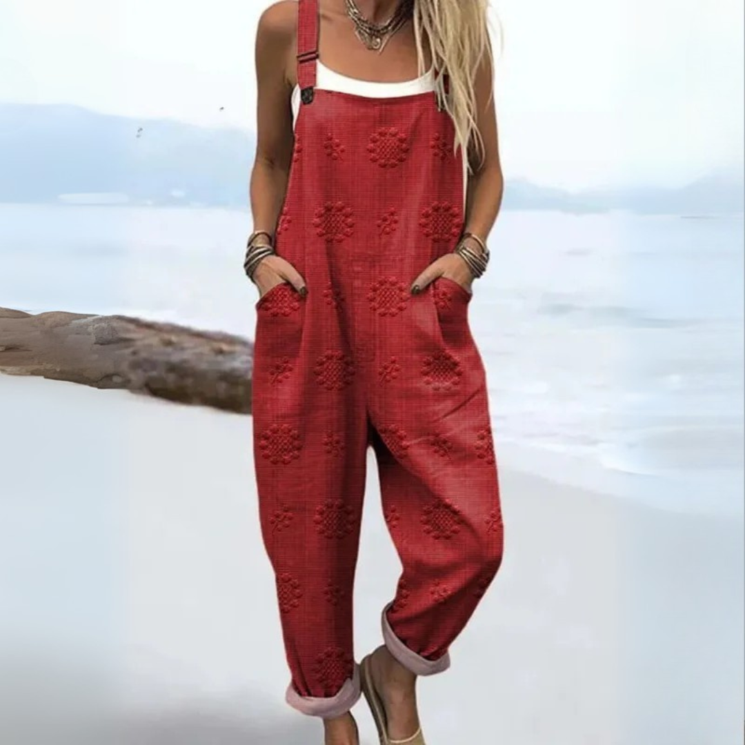 Damen Weite Latzhose Boho Stil Freizeit Sommer