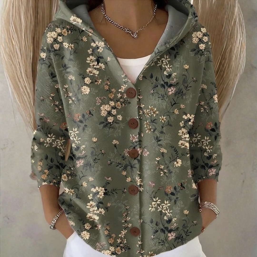Damen Strickjacke mit Kapuze Casual Regular Fit Freizeit