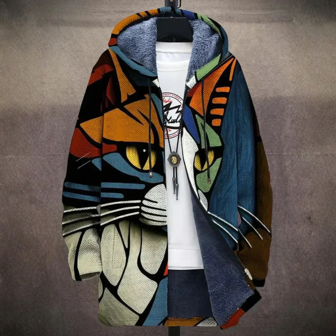 Damen Oversize Patchwork-Kapuzenjacke Freizeit Casual