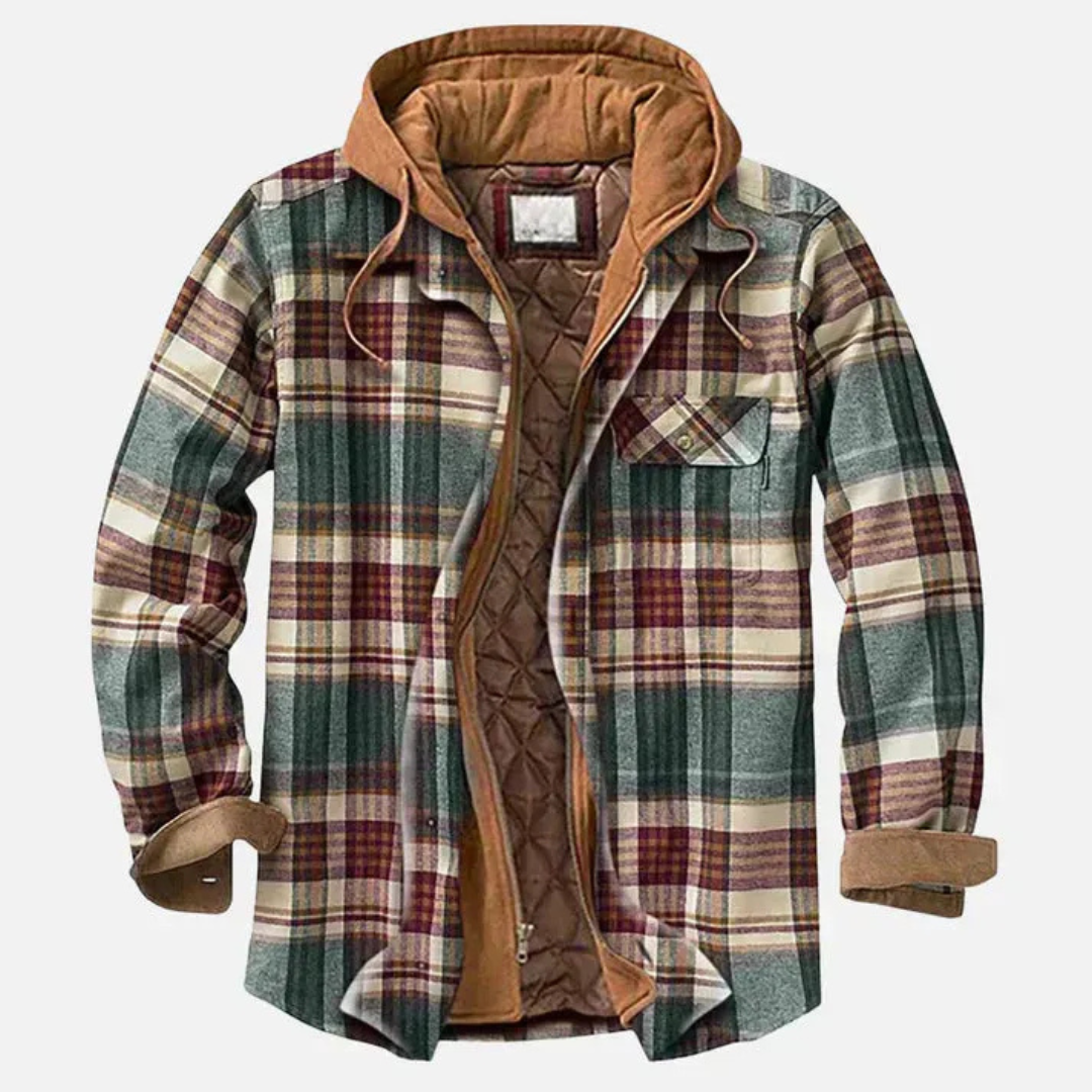 Damen Patchwork-Jacke Relaxed Fit Casual mit Karomuster