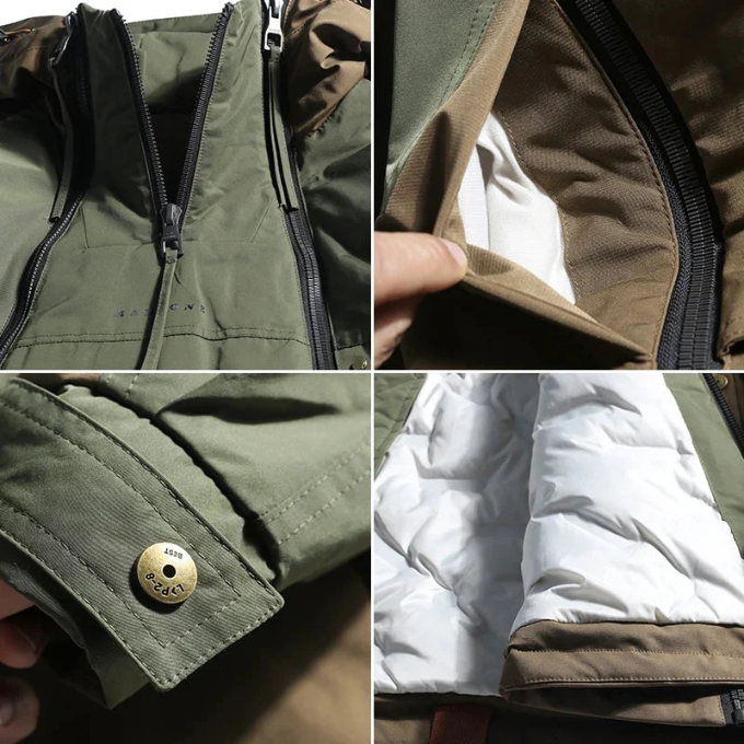 Herren Jacke Oversize mit Reißverschluss und gefüttertem Innenfutter