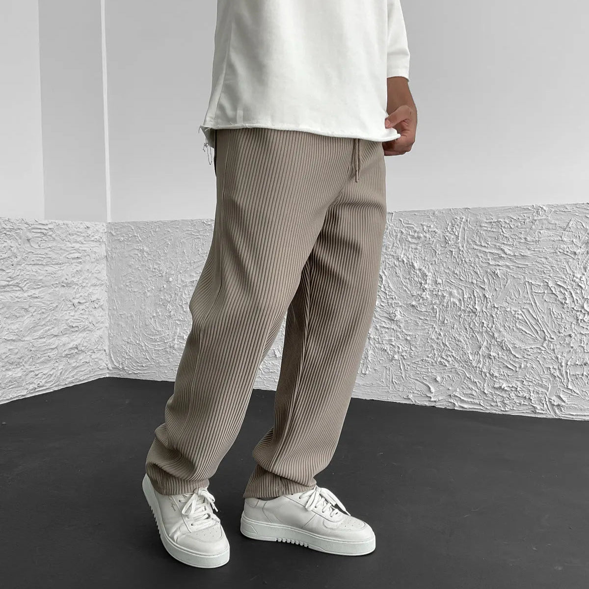 Herren Strickhose mit Kordelzugbund, entspannte Passform