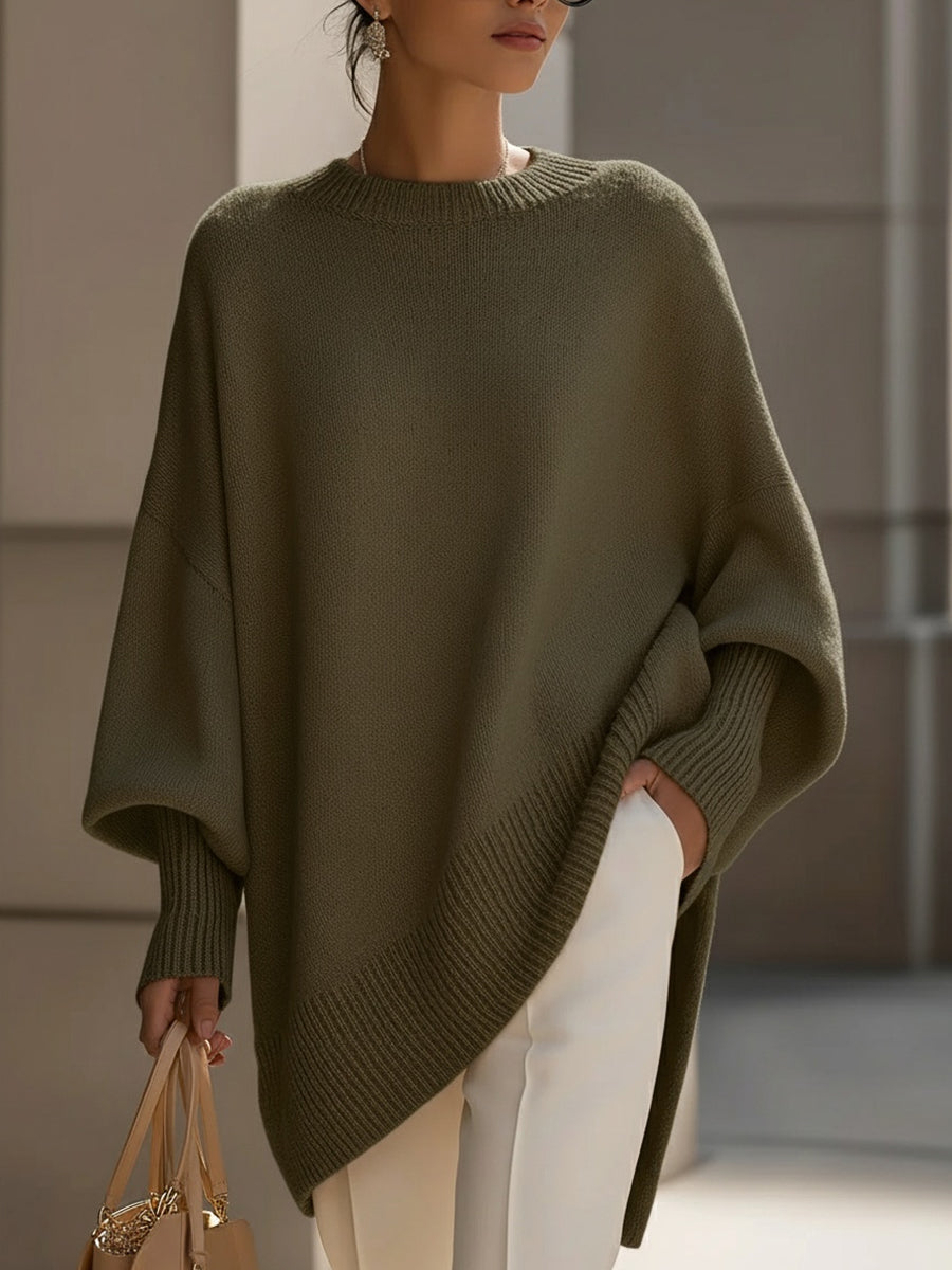 Damen Strickpullover Oversize Freizeit