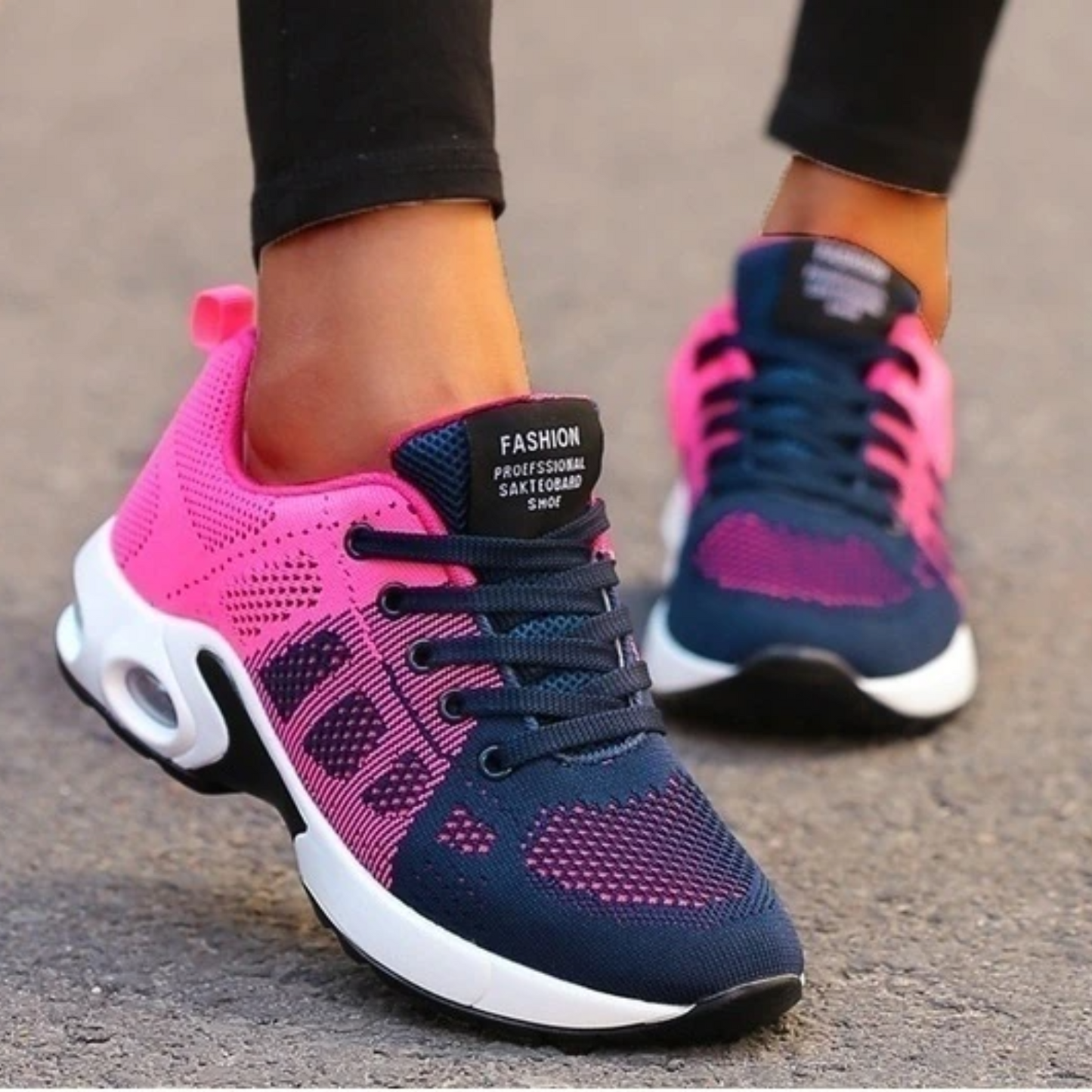 Damen Sneakers Leicht Atmungsaktiv Freizeit Sport