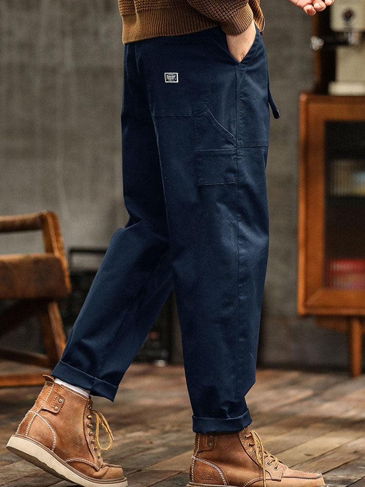 Herren Utility-Hose mit Rollsaum und Gürtel