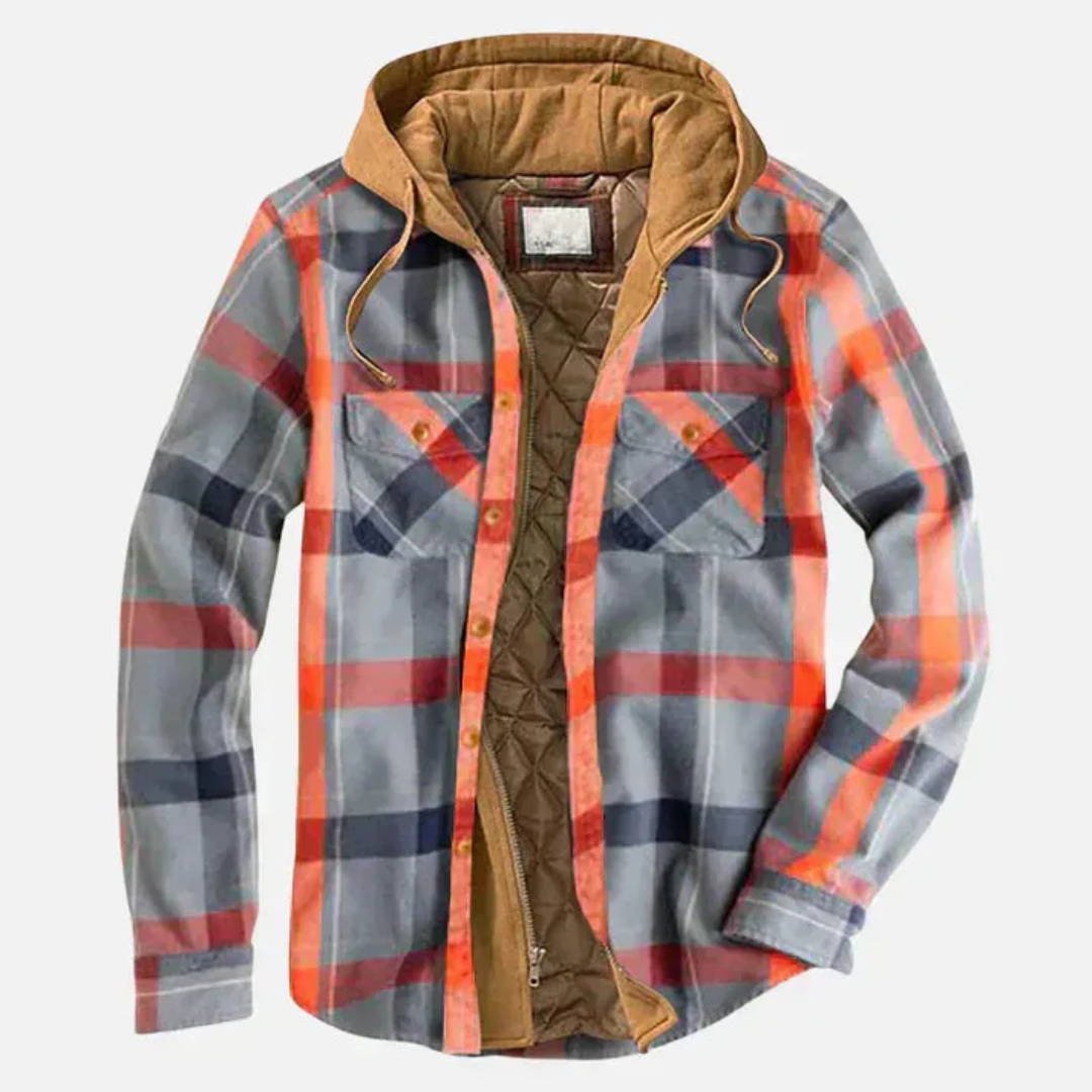 Damen Patchwork-Jacke Relaxed Fit Casual mit Karomuster