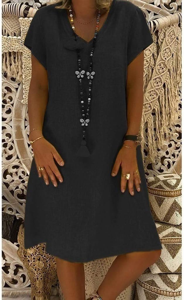 Damen Kleid Relaxed Fit Casual Locker und Bequem