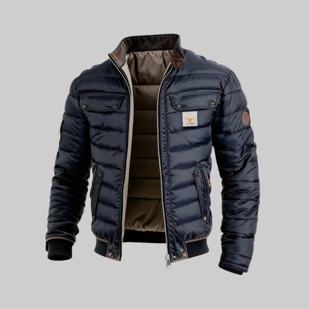 Daunenjacke Herren Slim Fit Winter Freizeit