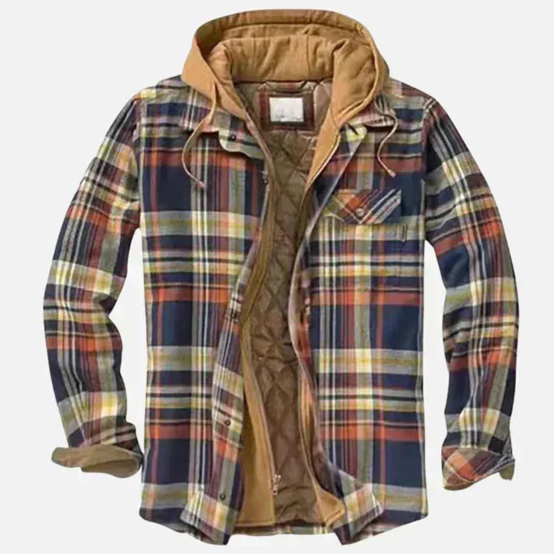 Damen Patchwork-Jacke Relaxed Fit Casual mit Karomuster