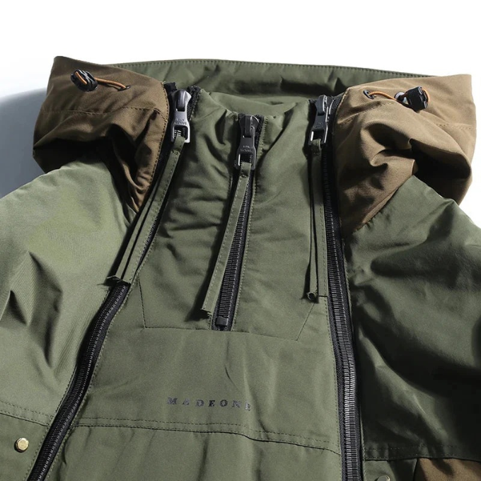 Herren Jacke Oversize mit Reißverschluss und gefüttertem Innenfutter