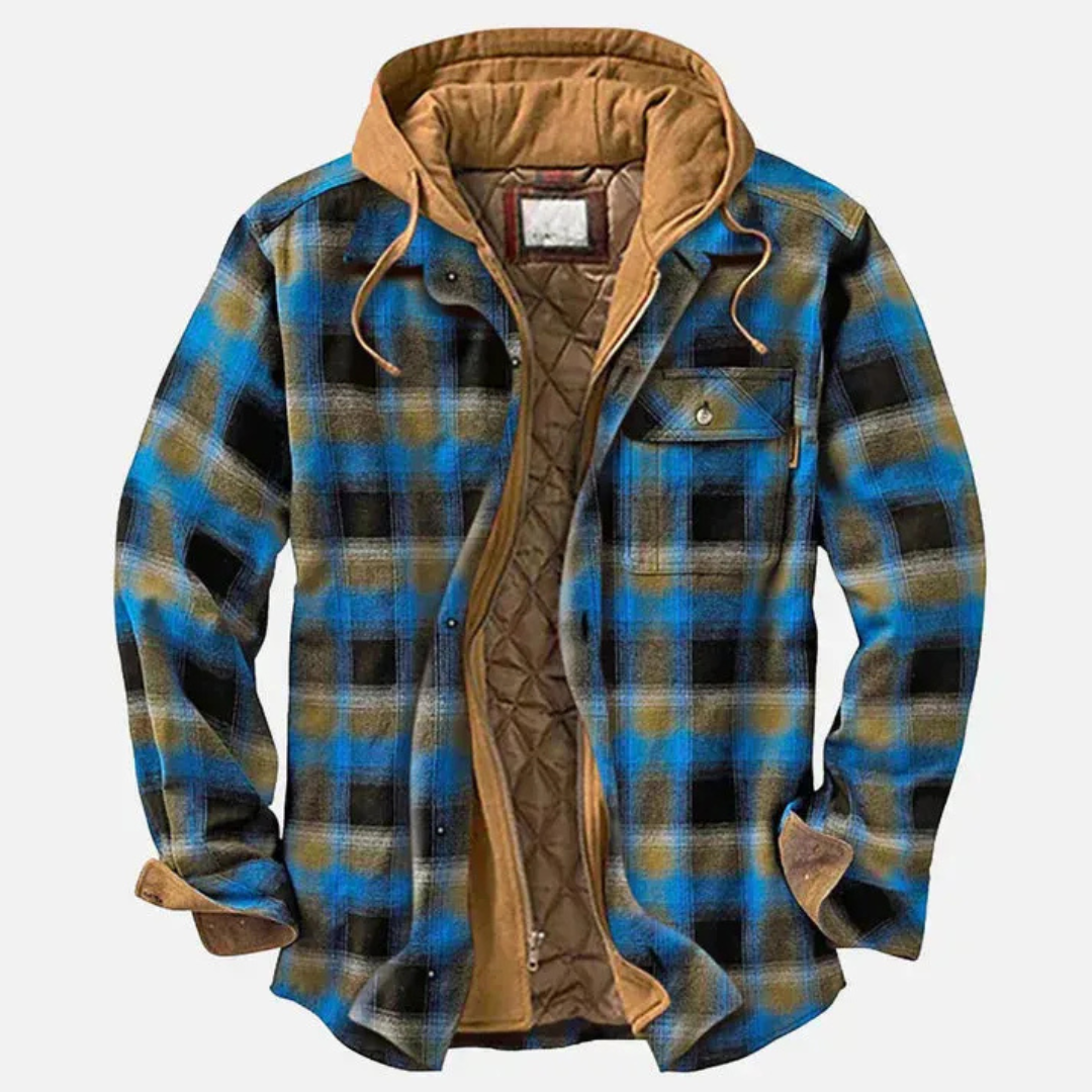 Damen Patchwork-Jacke Relaxed Fit Casual mit Karomuster