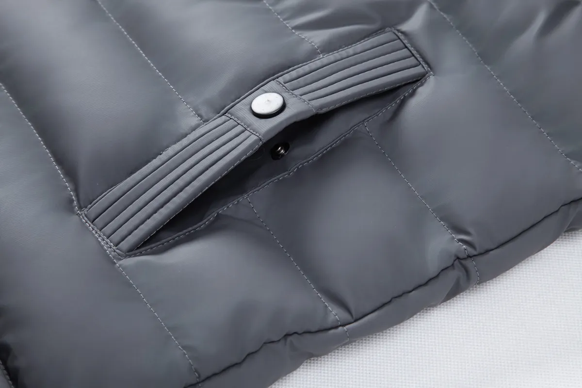 Herren Jacke Slim Fit mit Reißverschluss und abnehmbarer Kapuze