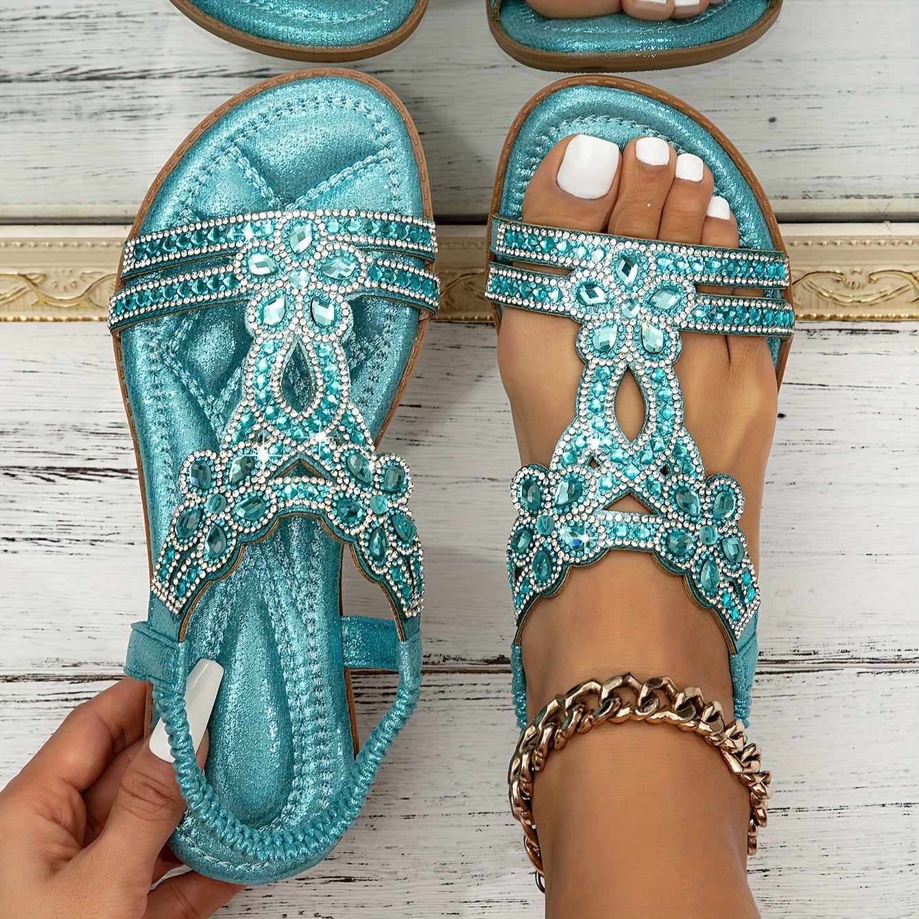 Damen Boho Sandalen  Komfort Freizeit