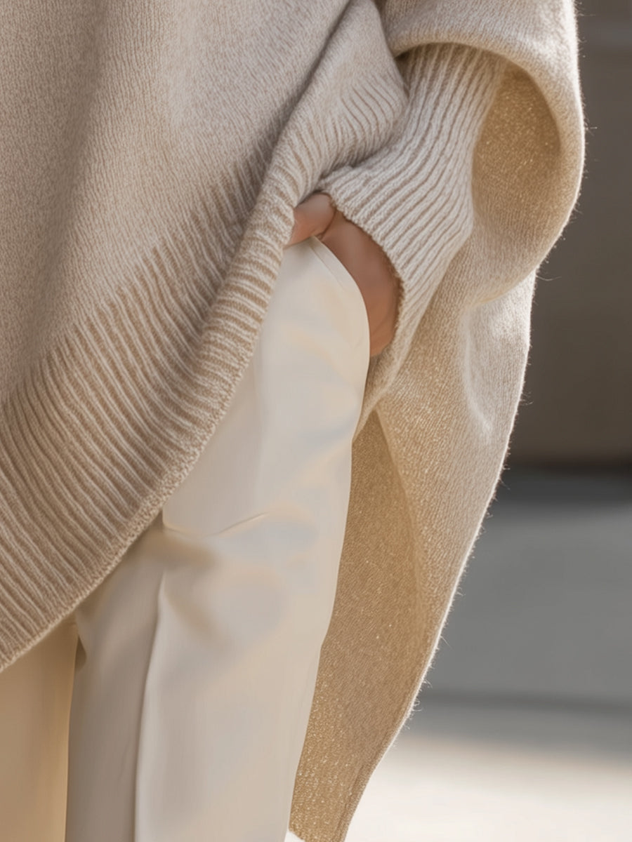 Damen Strickpullover Oversize Freizeit