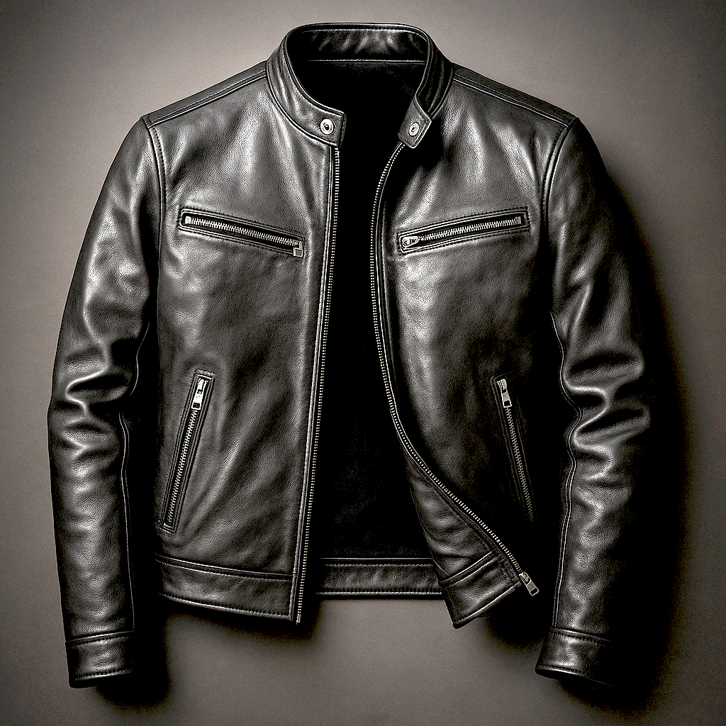 Herren Jacke Slim Fit mit Reißverschluss und taillierter Passform