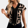 Damen Bluse Slim Fit mit geometrischem Muster