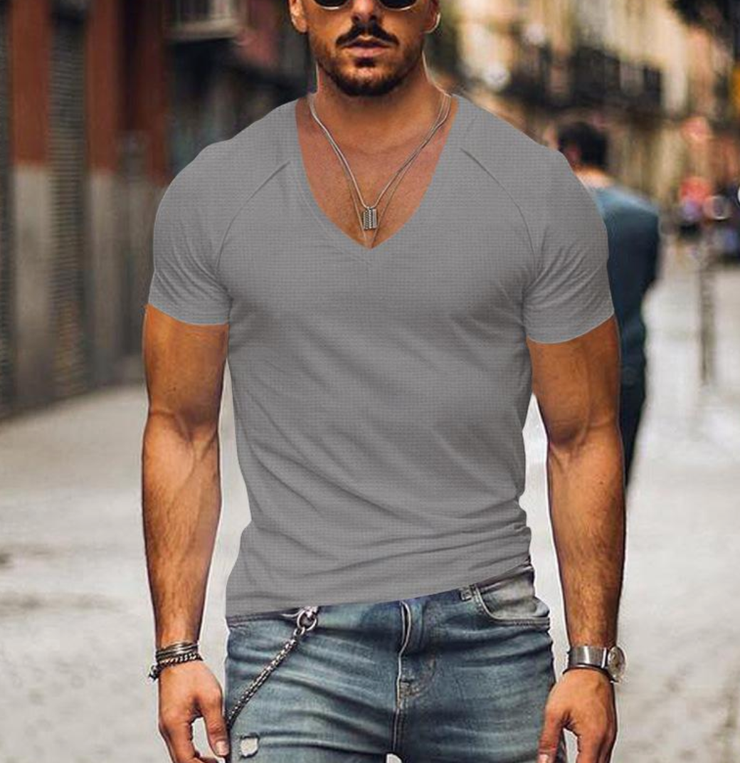 Herren T-Shirt mit V-Ausschnitt – Timo