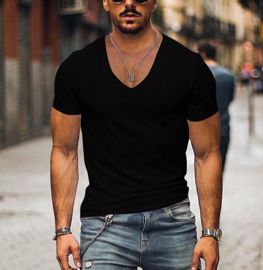 Herren T-Shirt mit V-Ausschnitt – Timo