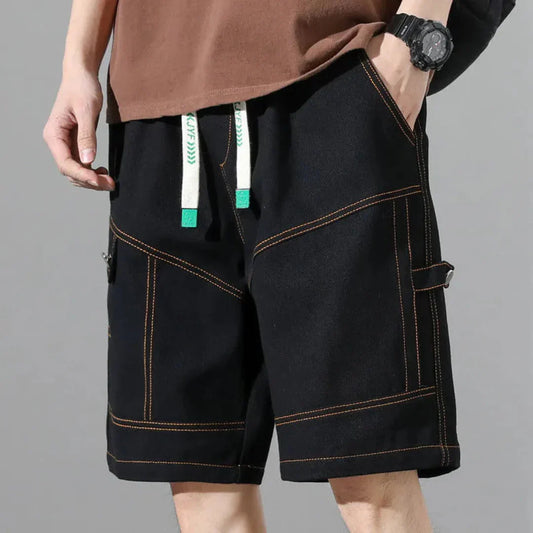 Cargo Shorts Herren Relaxed Fit Casual mit verstellbarem Bund