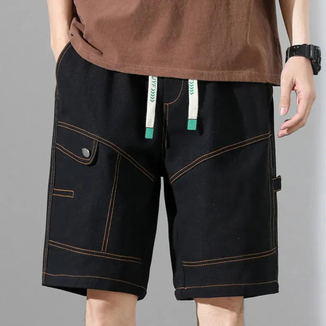 Cargo Shorts Herren Relaxed Fit Casual mit verstellbarem Bund