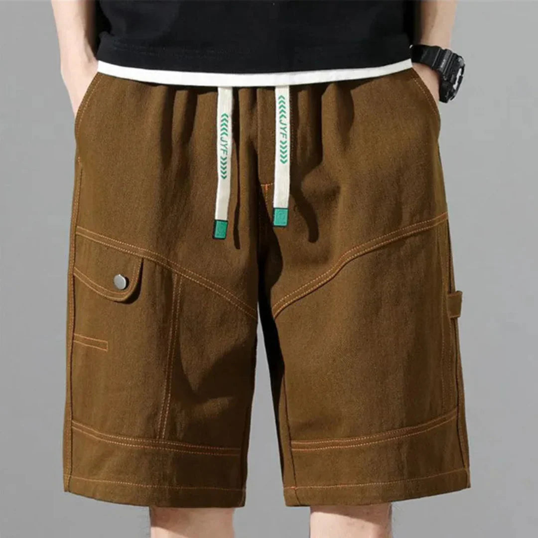 Cargo Shorts Herren Relaxed Fit Casual mit verstellbarem Bund