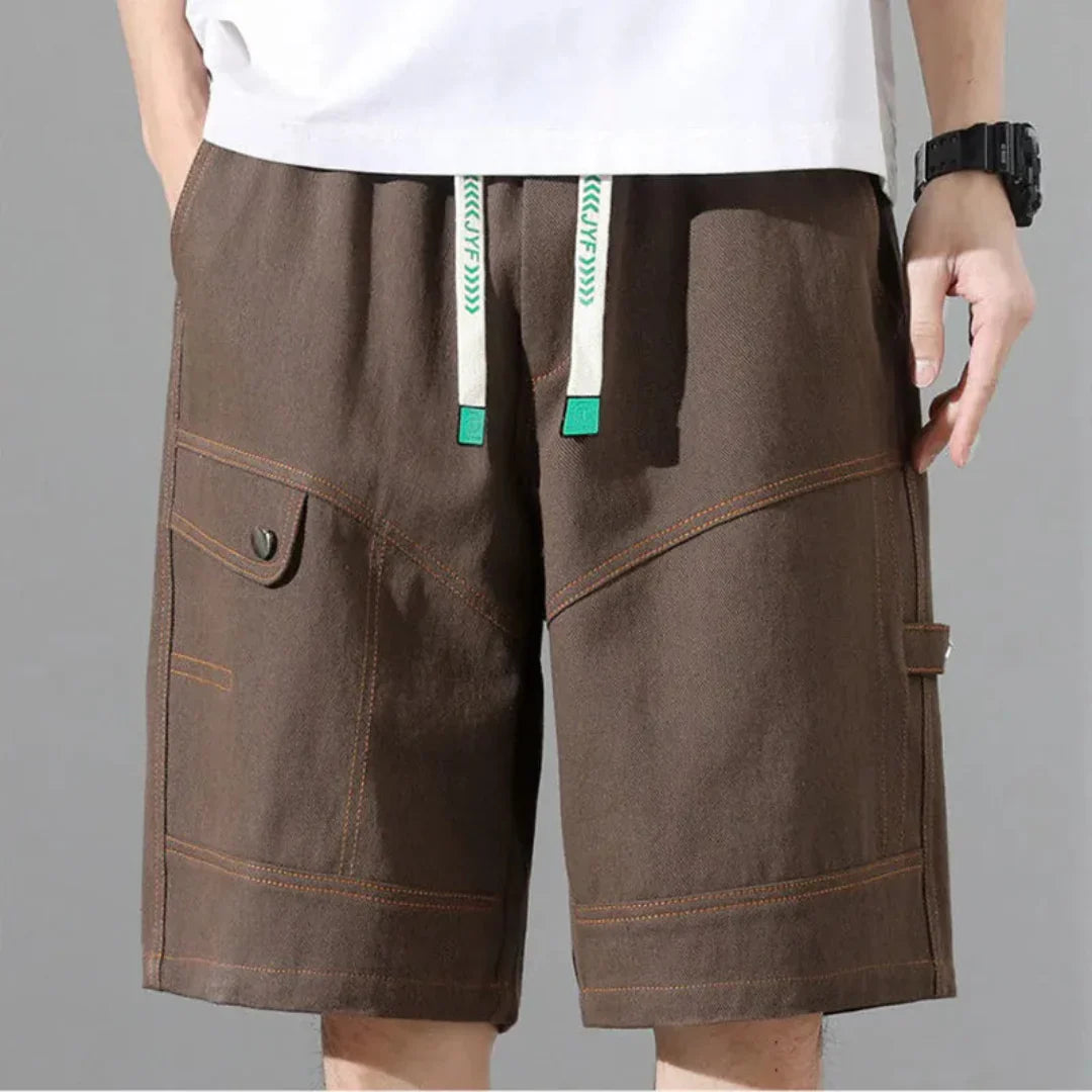 Cargo Shorts Herren Relaxed Fit Casual mit verstellbarem Bund