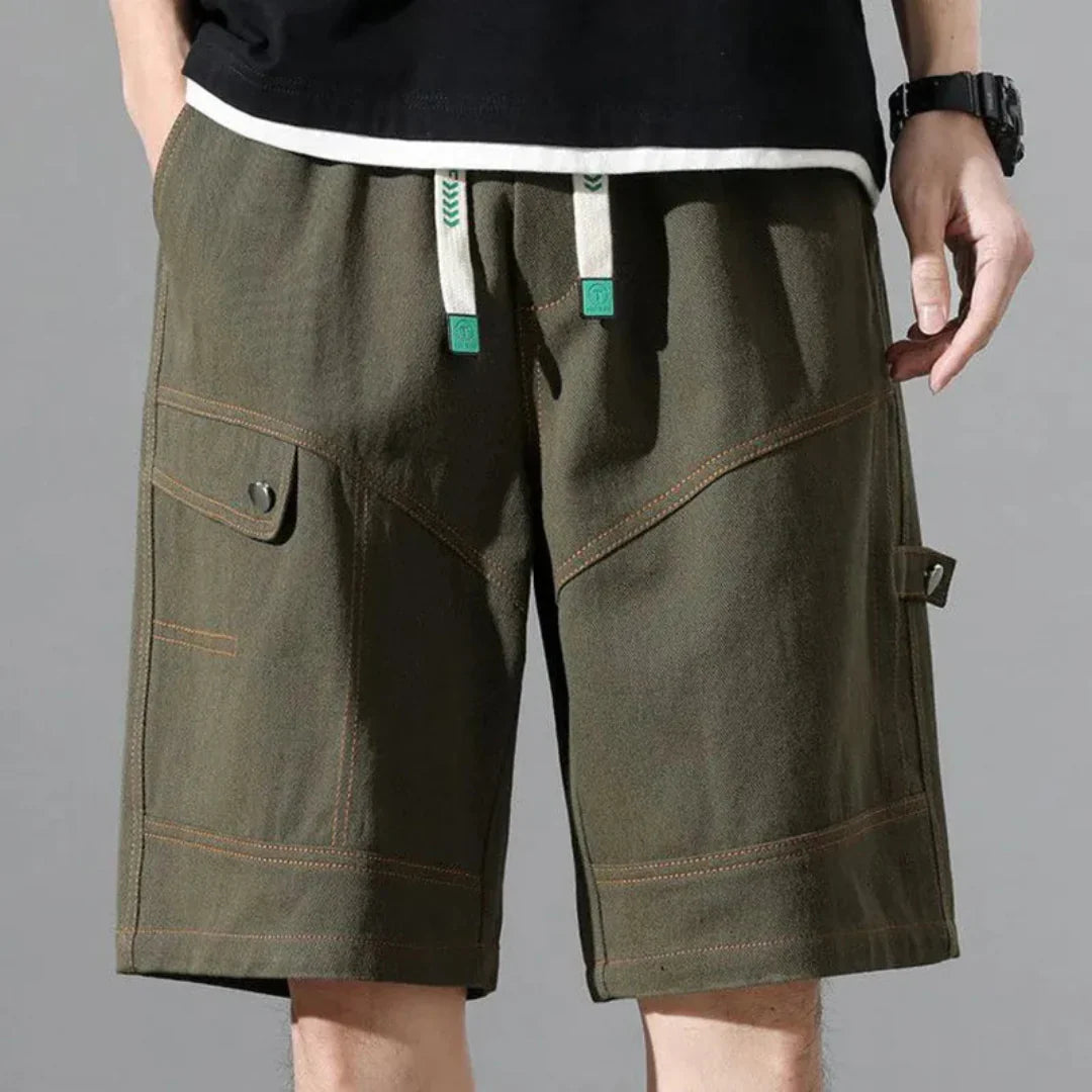 Cargo Shorts Herren Relaxed Fit Casual mit verstellbarem Bund