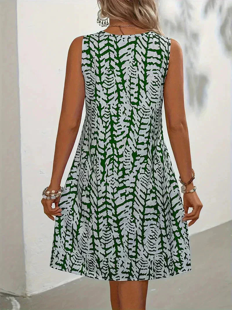 Danica | Ärmelloses Sommerkleid mit elegantem Print und luftiger Passform