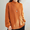 Herren Strickpullover Relaxed Fit mit Stehkragen und Kabelstrick