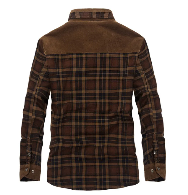 Wolljacke Herren Regular Fit Freizeit Karomuster