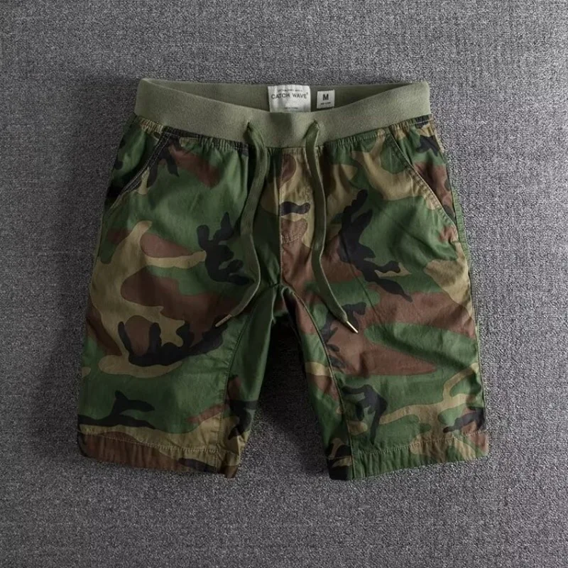 Damen Camo Shorts Athletisch Sportlich Casual Alltag Fitness